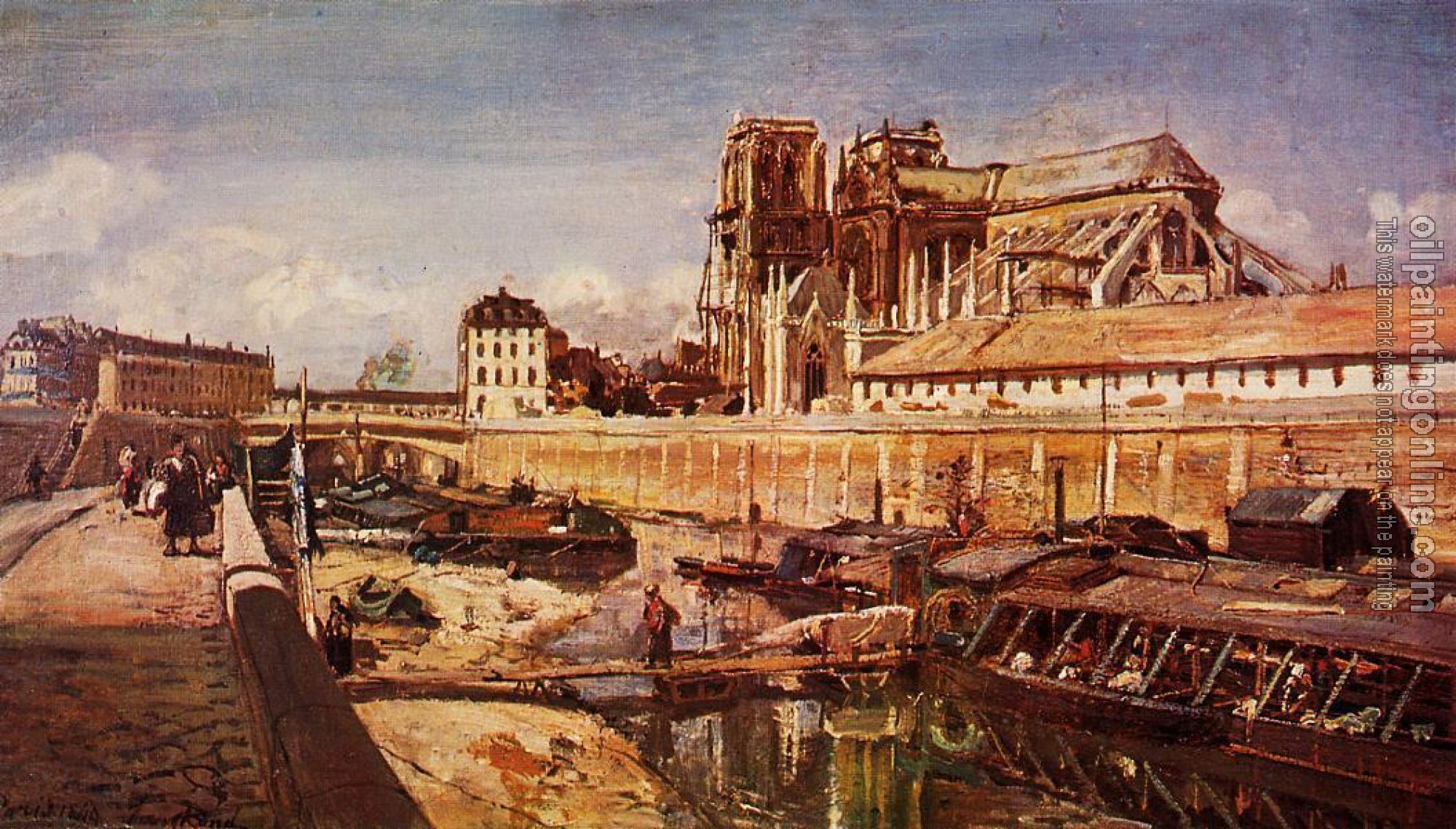 Johan Barthold Jongkind - Notre Dame de Paris Seen from the Pont de L-Archeveche